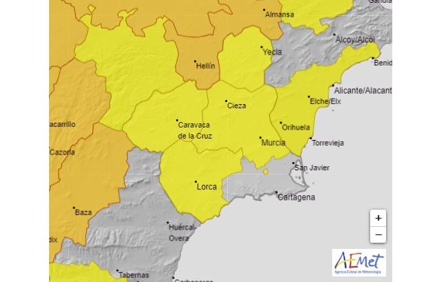 Alerta amarilla por calor este lunes