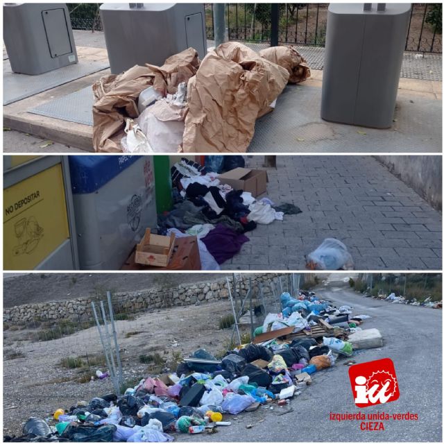 IU-Verdes exige a Tomás Rubio 'soluciones' para acabar con las 'montañas' de basura