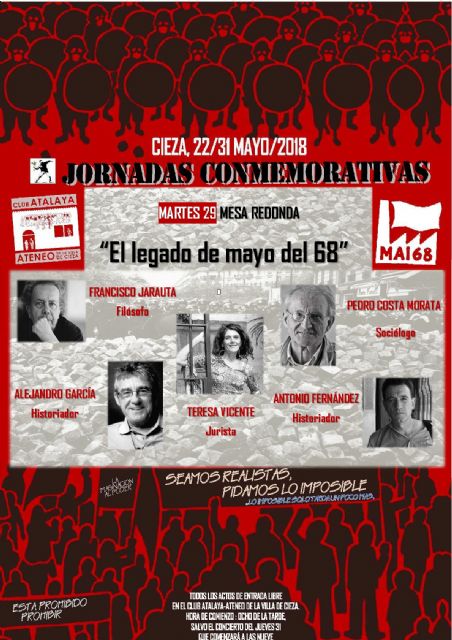 Mesa redonda 'El legado de mayo del 68' en el Club Atalaya
