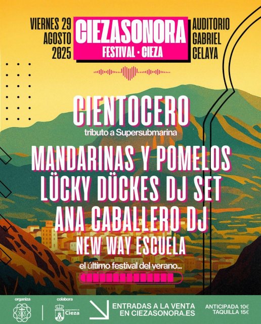Llega el festival Ciezasonora, la gran cita musical para la Feria y Fiestas en honor a San Bartolomé en el Auditorio Gabriel Celaya