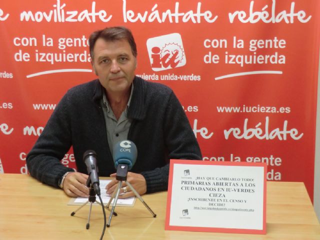 IU-Verdes de Cieza Convoca 'Primarias Abiertas' para constituir la candidatura que presentará a las elecciones municipales de 2015