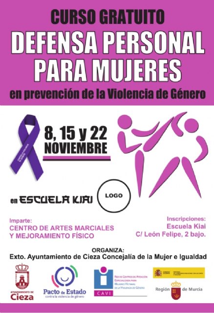 El Ayuntamiento de Cieza imparte un curso gratuito de defensa personal para mujeres