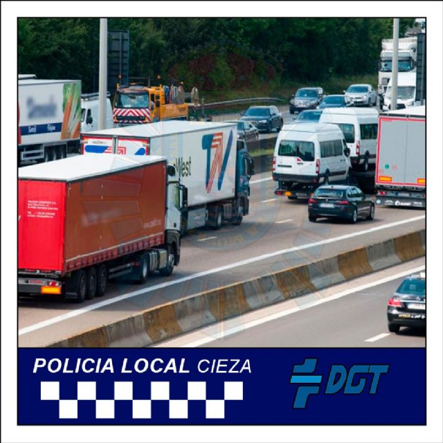 La Policía Local, con la campaña de la DGT sobre camiones y autobuses