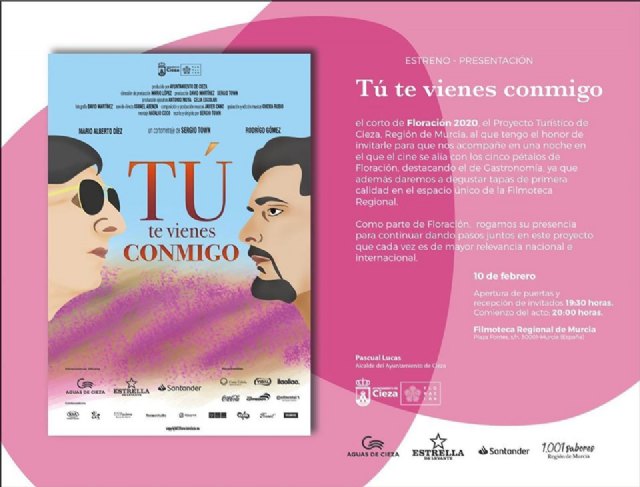 La Filmoteca Regional de Murcia acoge hoy el estreno-presentación del corto 'Tú te vienes conmigo'