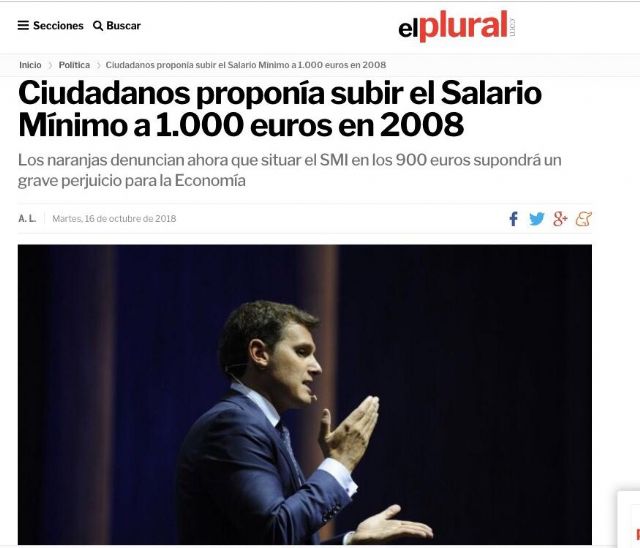 PSOE: 'El PP y Ciudadanos tienen que explicar por qué no quieren subir el salario mínimo a 900€'