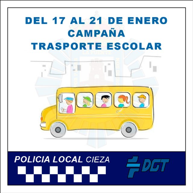 La Policía Local colabora esta semana con la DGT en la Campaña del transporte escolar