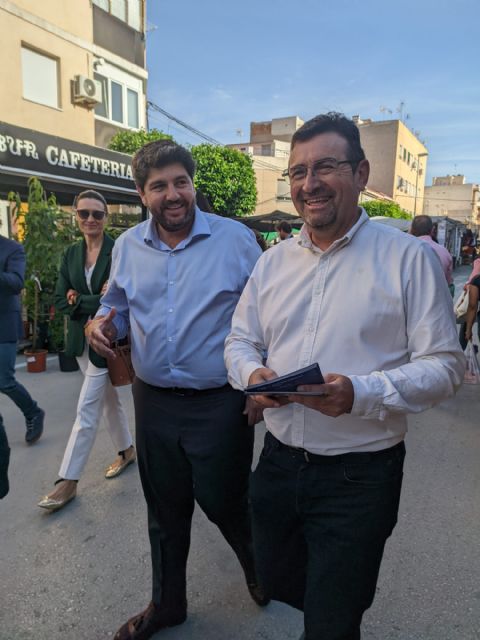 El Presidente Fernando López Miras y Tomás Rubio unen fuerzas en Cieza para defender el agua y el Trasvase