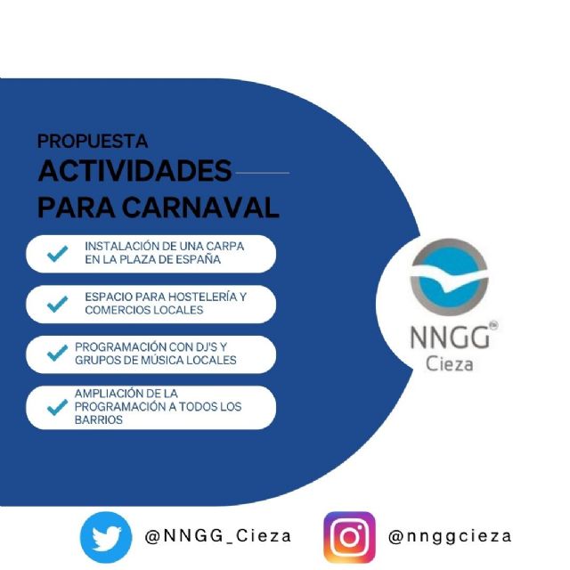 NNGG Cieza solicita al Ayuntamiento instalar una carpa en la Plaza de España para carnaval