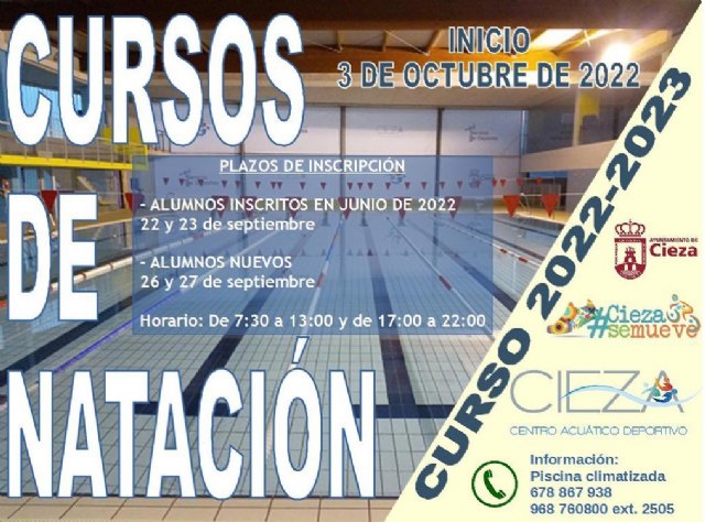 Las instalaciones municipales del Centro Acuático Deportivo acogerán nuevos cursos de natación