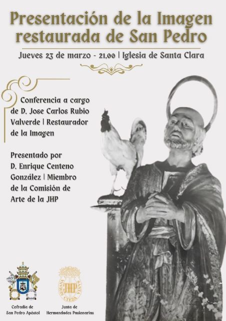 Un restaurado San Pedro de Palma Burgos (1948) será presentado este jueves en Cieza