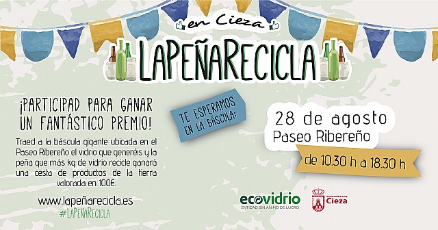 Cieza acoge durante las Fiestas Patronales la campaña de Ecovidrio 'La Peña Recicla'