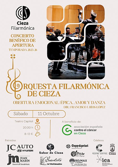 Cieza Filarmónica abre su temporada 25/26 con un viaje por el Romanticismo musical Cieza Filarmónica abre su temporada 25/26 con un viaje por el Romanticismo musical